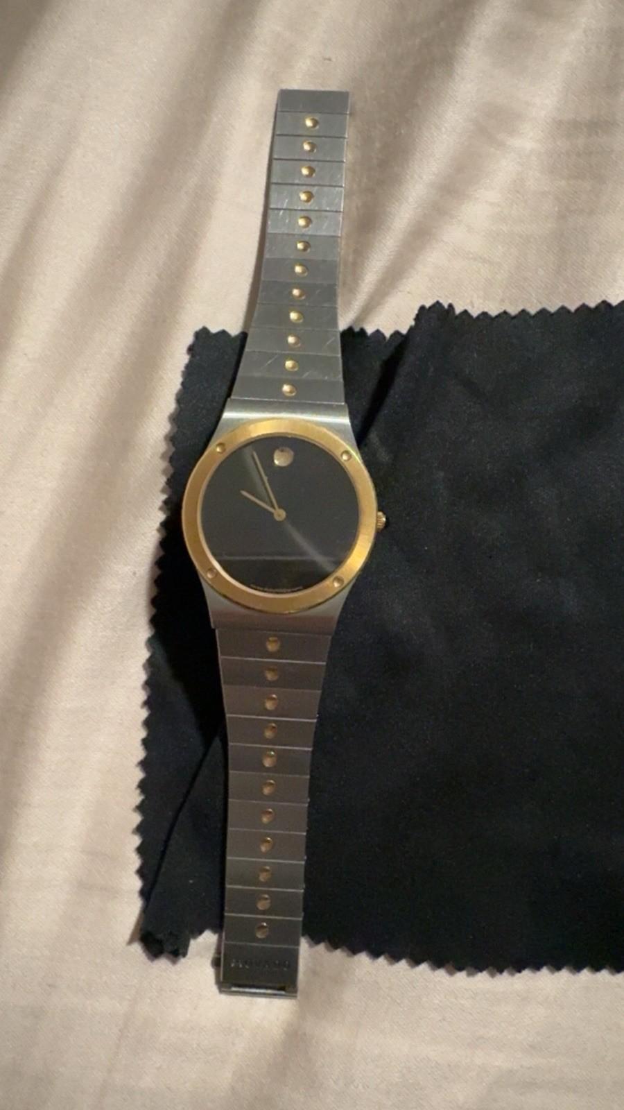 Zenith Movado Pacific Quartz Men's Watch 14k Steel