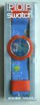Swatch Pop Vintage Sputnik Watch Blue Orange