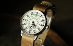 Pobeda Pilot Vintage Military Watch with Leather Strap