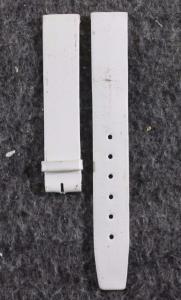 Vintage Zenith 15mm White Leather Watch Band