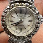 Vintage Valgine Cocktail Watch with Marcasite Silver Tone