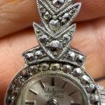Vintage Valgine Cocktail Watch with Marcasite Silver Tone