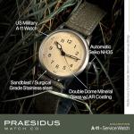 Men's Vintage Military Automatic Watch - Black Dial