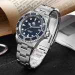 Vintage Men's Dive Watch WD79090 with Blue Dial