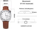 1921 Men's Brown Leather Mechanical Watch