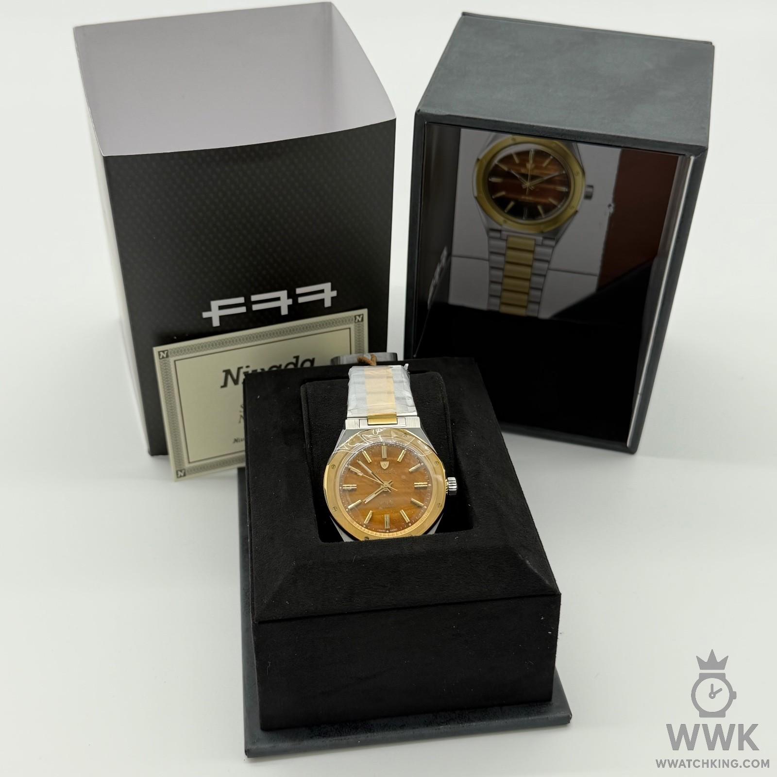 Nivada Grenchen F77 Tiger Eye Bicolor Watch