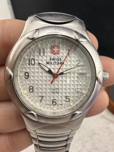 Swiss Military Vintage Watch for Men - Silver Tone