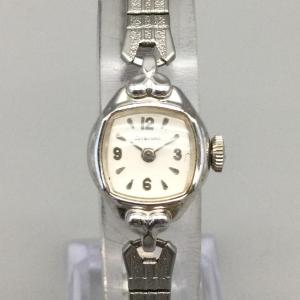 Vintage Women's Cocktail Watch Silver Tone Stretch Band