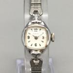 Vintage Women's Cocktail Watch Silver Tone Stretch Band