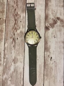 Vintage Green Military Watch with Military Time