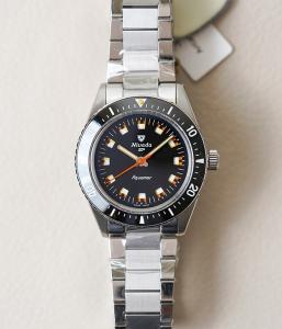 Nivada Grenchen Aquamar Black Flat Link Watch