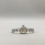 Vintage Women's Cocktail Watch Silver Tone Stretch Band
