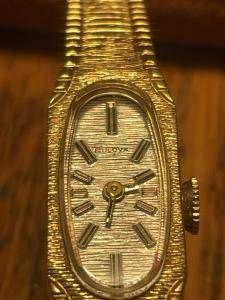 Vintage Bulova 10K Gold Ladies Cocktail Watch