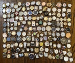 HUGE 160+ Vintage to-Mod Watches some RUN Timex Gruen Westclox Norman Guilford