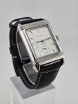 Vtg German Made Jean Muller Reverso Mechanical Dual Dial Flip Case Watch. Runs.