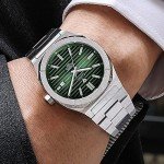 CADISEN Men's Vintage Mechanical Diving Watch - Green