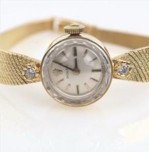 Rolex Orchid Women's Diamond Cocktail Watch 14k Gold