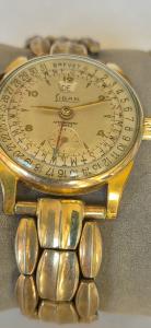 Liban Date-O-Graph WWII Dial Vintage Watch 34mm