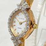 Gold Tone Vintage Inspired Women's Geneva Watch
