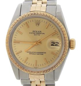 Rolex Date 1505 Two-Tone Gold Stainless Steel Watch