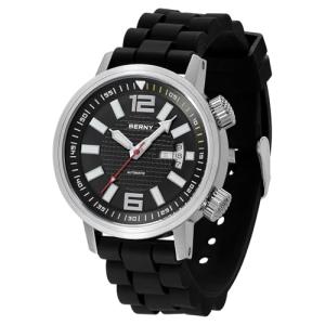 BERNY Men's Automatic Dive Watch - Black Dial