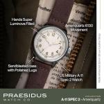 Vintage Military Ameriquartz Watch with Leather Strap