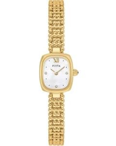 Vintage Gold Rectangular Women's Watch with Bracelet