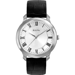 Bulova Men's Classic Black Leather Quartz Watch