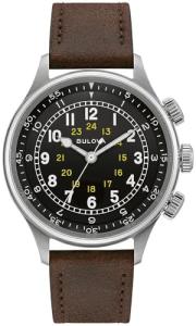 Bulova Men’s Military Heritage Automatic Leather Watch