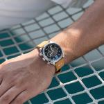 Spinnaker 42mm Hull Chronograph Black Leather Watch