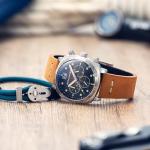 Spinnaker 42mm Hull Chronograph Black Leather Watch