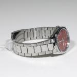 Casio Men's Vintage Red Dial Stainless Steel Watch