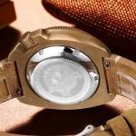 Vintage Bronze Automatic Dive Watch with Leather Strap