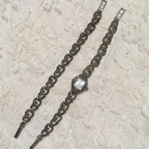 Vivani Vintage Cocktail Watch with Marcasite Accents