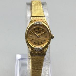 Bulova Women's Cocktail Watch Gold Tone Honeycomb Dial
