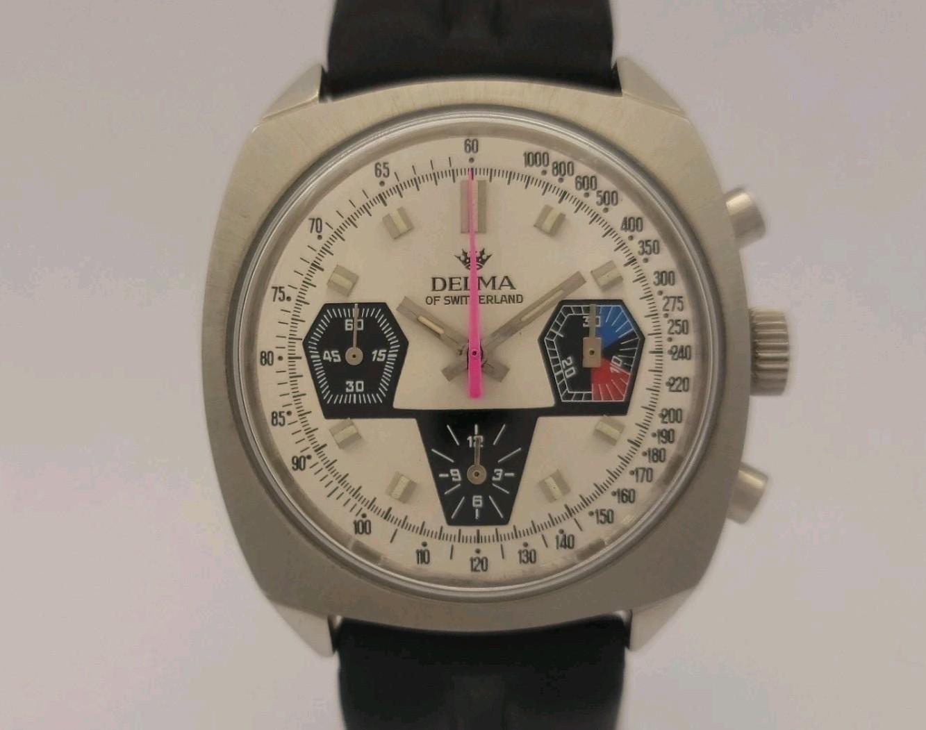 Delma Tri-Compax Chronograph Wrist Watch - 1970s