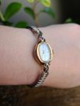 Vintage Helbros Ladies Cocktail Watch Gold Silver Tone