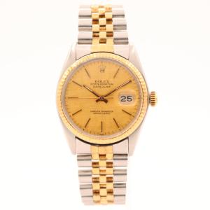 1978 Rolex Datejust Gold Linen Dial Watch