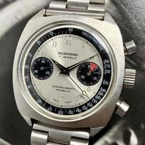 Wakmann 60s Vintage Pilots Panda Chronograph Watch
