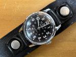 Waltham Military Dial Black Vintage Wristwatch
