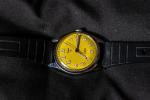 HMT Military Style Watch with Yellow Dial