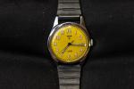 HMT Military Style Watch with Yellow Dial