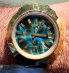 Vintage Accutron Sputnik Watch with Marble Stone Dial