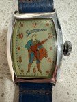 Vintage 1955 Superman Watch with Leather Band