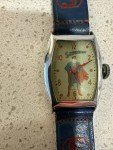 Vintage 1955 Superman Watch with Leather Band