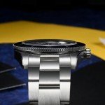 Men's Vintage Diver Quartz Watch - Blue/Silver 37mm
