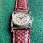 La Marne Swiss Art Deco 14K Gold Watch