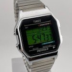 Vintage Timex Digital Chronograph Alarm Watch 34mm