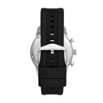 Fossil Men's Black Silicone Chronograph Watch