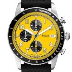 Fossil Men's Black Silicone Chronograph Watch